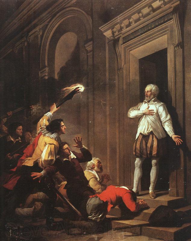 Joseph Benoit Suvee Death of Admiral de Coligny Spain oil painting art